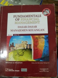 FUNDAMENTALS OF FINANCIAL MANAGEMENT DASAR-DASAR MANAJEMEN KEUANGAN EDISI 10 BUKU 2