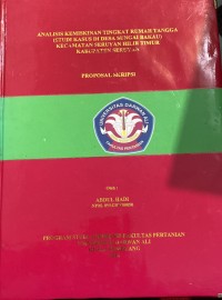 ANALISIS KEMISKINAN TINGKAT RUMAH TANGGA(STUDI KASUS DI DESA SUNGAI BAKAU)KECAMATAN SERUYAN HILIR TIMUR KABUPATEN SERUYAN