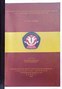 PENGEMBANGAN SISTEM INFORMASI MANAJEMEN KEUANGAN UNTUK BENGKEL MOTOR BERBASIS WEB