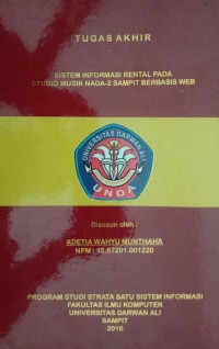 SISTEM INFORMASI RENTAL PADA STUDIO MUSIK NADA-2 SAMPIT BERBASIS WEB
