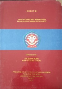ANALISIS PERILAKU BERBELANJA PENGUNJUNG TAMAN KOTA SAMPIT