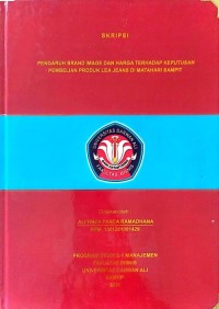 PENGARUH BRAND IMAGE DAN HARGA TERHADAP KEPUTUSAN PEMBELIAN PRODUK LEA JEANS DI MATAHARI SAMPIT