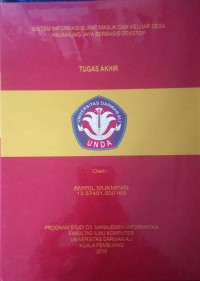 SISTEM INFORMASI SURAT MASUK DAN KELUAR DESA HALIMUNG JAYA BERBASIS DESKTOP