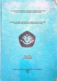 ANALISIS PENGARUH BIAYA PROMOSI TERHADAP PENJUALAN PADA PT. BIROTIKA SEMESTA CABANG SAMPIT