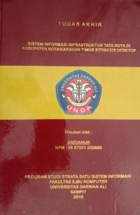 SISTEM INFORMASI INFRASTRUKTUR TATA KOTA DI KABUPATEN KOTAWARINGIN TIMUR BERBASIS DESKTOP