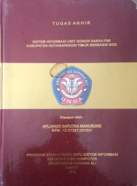 SISTEM INFORMASI UNIT DONOR DARAH PMI KABUPATEN KOTAWARINGIN TIMUR BERBASIS WEB