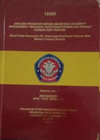 ANALISIS PENGARUH BRAND IMAGE DAN CELEBRITY ENDORSMENT TERHADAP KEPUTUSAN PEMBELIAN PRODUK PERMEN MINT MENTOS
