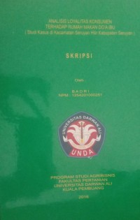 ANALISIS lOYALITAS KONSUMEN TERHADAP RUMAH MAKAN DOA IBU
