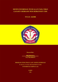 SISTEM INFORMASI PENJUALAN PADA TOKO GASASEN BERBASIS WEB BERKONSEP CRM