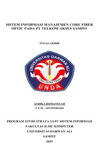 SISTEM INFORMASI MANAJEMEN CORE FIBER OPTIC PADA PT TELKOM AKSES SAMPIT