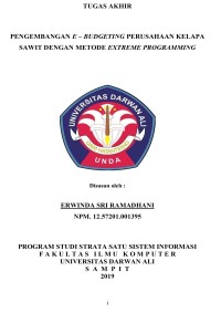 PENGEMBANGAN E – BUDGETING PERUSAHAAN KELAPA SAWIT DENGAN METODE EXTREME PROGRAMMING