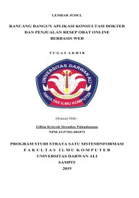 RANCANG BANGUN APLIKASI KONSULTASI DOKTER DAN PENJUALAN RESEP OBAT ONLINE BERBASIS WEB