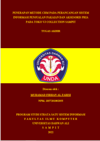 PENERAPAN METODE CRM PADA PERANCANGAN SISTEM INFORMASI PENJUALAN PAKAIAN DAN AKSESORIS PRIA PADA TOKO VJ COLLECTION SAMPIT