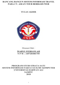 RANCANG BANGUN SISTEM INFORMASI TRAVEL PADA CV. ASEAN TOUR BERBASIS WEB