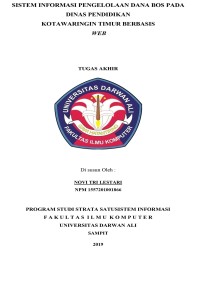 SISTEM INFORMASI PENGELOLAAN DANA BOS PADA DINAS PENDIDIKAN KOTAWARINGIN TIMUR BERBASIS WEB