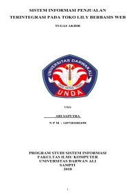 SISTEM INFORMASI PENJUALAN TERINTEGRASI PADA TOKO LILY BERBASIS WEB