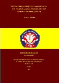 SISTEM INFORMASI PENYUSUNAN SCHEDULE DAN PEMESANAN JASA PHOTOGRAPHY DAN VIDEOGRAPHY BERBASIS WEB