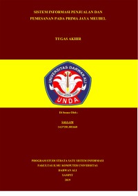 SISTEM INFORMASI PENJUALAN DAN PEMESANAN PADA PRIMA JAYA MEUBEL