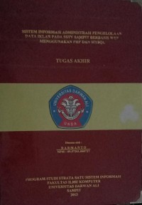 SISTEM INFORMASI ADMINISTRISI PENGELOLAAN DATA IKLAN PADA SSTV SAMPIT BERBASIS WEB MENGGUNAKAN PHP DANMYSQL