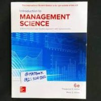 INTRODUCTION TO MANAGEMENT SCIENCE A MODELING AND CASE STUDIES APPROACH WITH SPREADSHEETS