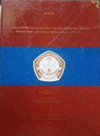 ANALISIS KORELASI ANTARA LABA YANG DIHARAPKAN DAN BIAYA DENGAN HARGA JUAL PADA PABRIK ES KARYA SERUYAN