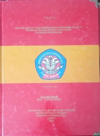 ANALISIS FAKTOR YANG MEMPENGARUHI KEPUASAN ANGGOTA KOPERASI PEGAWAI NEGERI HANTATIRING DI KABUPATEN SERUYAN