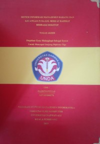SISTEM INFORMASI MANAJEMEN BARANG DAN KEUANGAN PADA KM BERKAT RAHMAT BERBASIS DESKTOP