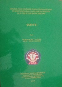 ANALISIS POLA KONSUMSI RUMAH TANGGA NELAYAN DI DESA SUNGAI BAKAU KECAMATAN SERUYAN HILIR TIMUR KABUPATEN SERUYAN