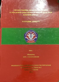 ANALISIS FINANSIAL USAHATANI PISANG KEPOK DI DESA BANGUN HARJA KECAMATAN SERUYAN HILIR TIMUR KABUPATEN SERUYAN
