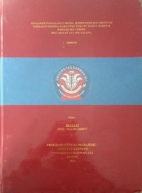 PENGARUH PENGALAMAN KERJA KOMPETENSI DAN MOTIVASI TERHADAP KINERJA KARYAWAN PADA PT.KARYA MAKMUR BAHAGIA BGA GROUP KECAMATAN ANTANG KALANG