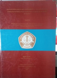 ANALISIS PENGARUH GAYA KEPEMIMPINAN DAN KOMPENSANSI TERHADAP KINERJA PADA KARYAWAN CV.SARI ALAM PRIMA DI SAMPIT