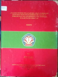 ANALISIS POTENSI WILAYAH KECAMATAN BERBASIS KOMODITI PERTANIAN SUBSEKTOR TANAMAN PERKEBUNAN DALAM PEMBANGUNAN DAERAH DI KABUPATEN SERUYAN