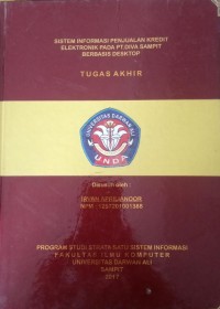 SISTEM INFORMASI PENJUALAN KREDIT ELEKTRONIK PADAD PT DIVA SAMPIT BERBASIS DESKTOP