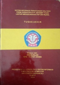 SISTEM INFORMASI PERHITUNGAN GAJI DAN PREMI OPERATOR DI PT SAHABAT HIJAU LESTARI MENGGUNAKAN PHP DAN MYSQL