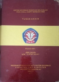 SISTEM INFORMASI RESERVASI MEJA BILIAR PADA 9 BALL SAMPIT BERBASIS WEB