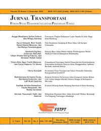 Image of Jurnal Transportasi Forum Studi Transportasi Antar-Perguruan Tinggi