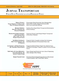 Image of Jurnal Transportasi Forum Studi Transportasi Antar-Perguruan Tinggi
