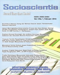 Image of Socioscientia: Jurnal Ilmu-ilmu Sosial