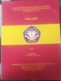 RANCANGAN BANGUN METODE PEMBELAJARAN PADA PAUD DAN TK PEMATANG PERMAI MENGGUNAKAN MACROMEDIA FLASH 8