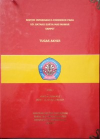 SISTEM INFORMASI ECOMMERCE PADA UD BATAKO SURYA MAS MAWAR SAMPIT