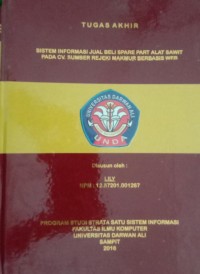 SISTEM INFORMASI JUAL BELI SPARE PART ALAT SAWIT PADA CV. SUMBER REZEKI MAKMUR BERBASIS WEB