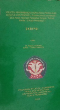 STRATEGI PENGEMBANGAN USAHA KECIL PENGOLAHAN KERUPUK IKAN TENGGIRI