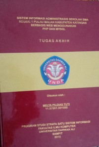 SISTEM INFORMASI ADMINISTRASI SEKOLAH SMA NEGERI 1 PULAU MALAN KABUPATEN KATINGAN BERBASIS WEB MENGGUNAKAN PHP DAN  MYSQL