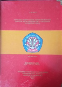 PENGARUH TEMPAT DUDUK TERHADAP MOTIVASI DAN HASIL BELAJAR SISWA SDN-1 DERANGGA KECAMATAN HANAU