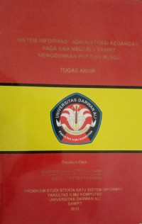 SISTEM INFORMASI ADMINISTRASI KEUANGAN PADA SMK NEGERI 3 SAMPIT MENGGUNAKAN PHP DAN MYSQL