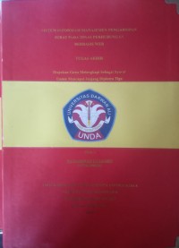 SISTEM INFORMASI MANAJEMEN PENGARSIPAN SURAT PADA DINAS PERHUBUNGAN BERBASIS WEB