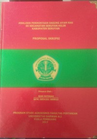 ANALISIS PERMINTAAN DAGING AYAM RAS DI KECAMATAN SERUYAN HILIR KABUPATEN SERUYAN