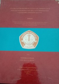 ANALISIS FAKTOR-FAKTOR PELAYANAN YANG MEMPENGARUHI KEPUASAN MASYARAKAT PADA DINAS KEPENDUDUKAN DAN CATATAN SIPIL KABUPATEN SERUYAN