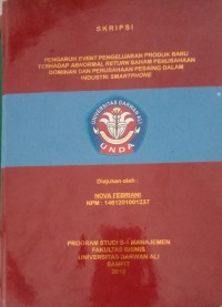 PENGARUH EVENT PENGELUARAN PRODUK BARU TERHADAP ABNORMAL RETURN  SAHAM PERUSAHAAN DOMINAN DAN PERUSAHAAN PESAING DALAM INDUSTRI SMARTPHONE