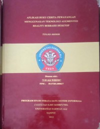 APLIKASI BUKU CERITA PEWAYANGAN MENGGUNAKAN TEKNOLOGI AUGMENTED REALITY BERBASIS DESKTOP